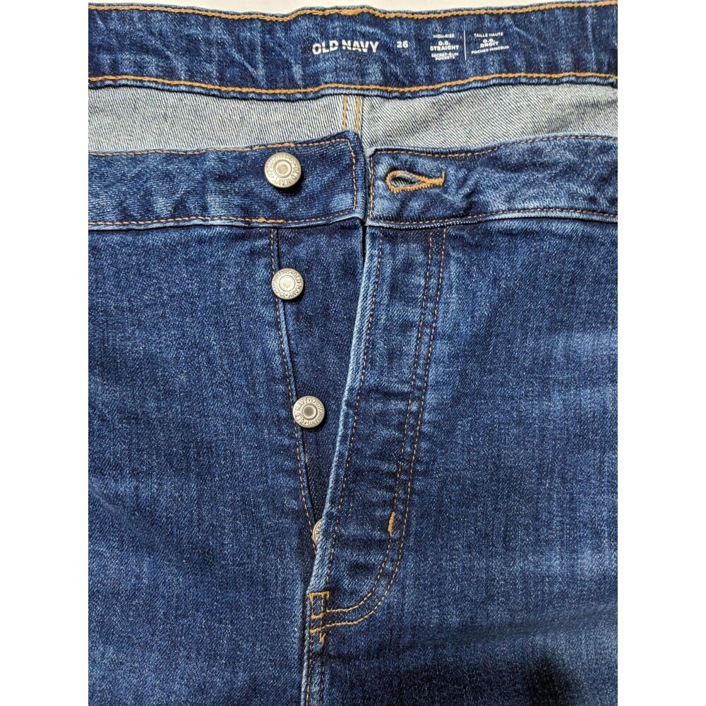Old Navy Jeans Straight Leg Button-Fly Size 26 - Picture 5 of 5